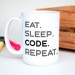  Дизайн чашки: Eat, Sleep. Code. Repeat