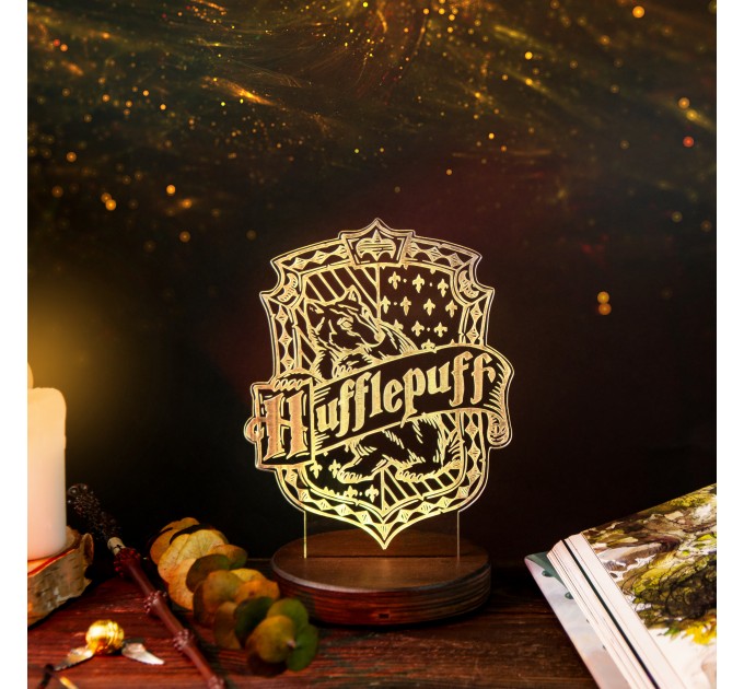 3d світильник нічник Hufflepuff, Harry Potter
