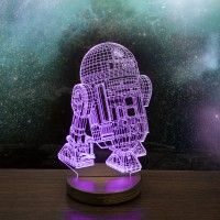 Лампа ночник R2-D2, RGB, 16 цветов + пульт, акрил