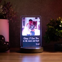 Фото светильник 3D ночник, 16 цветов + пульт, акрил, оригинальный подарок для пары