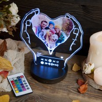 Фото светильник 3D ночник с фотографией на акриле, оригинальный подарок для близких