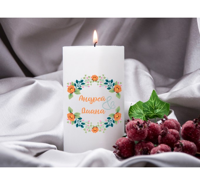 Романтична свічка у подарунок на весілля чи річницю